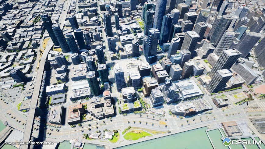 3D photogrammetry of San Francisco, California from Aerometrex, now available on Cesium ion
