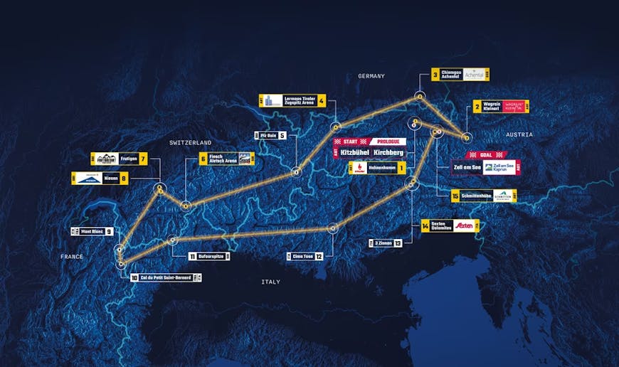 Route of the RedBull X-Alps 2023