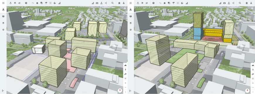 Comparing designs in sketch mode in LUUCY