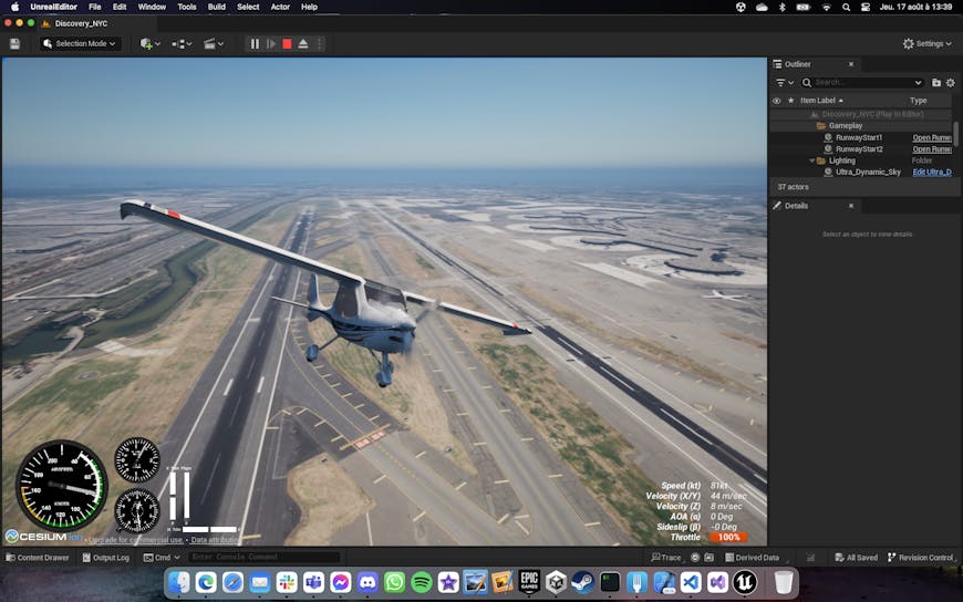 Behind the scenes: working on the flight simulator with Cesium for Unreal. 