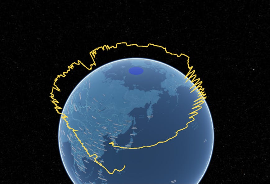 Flight of Balloon W-273, which circumnavigated the globe