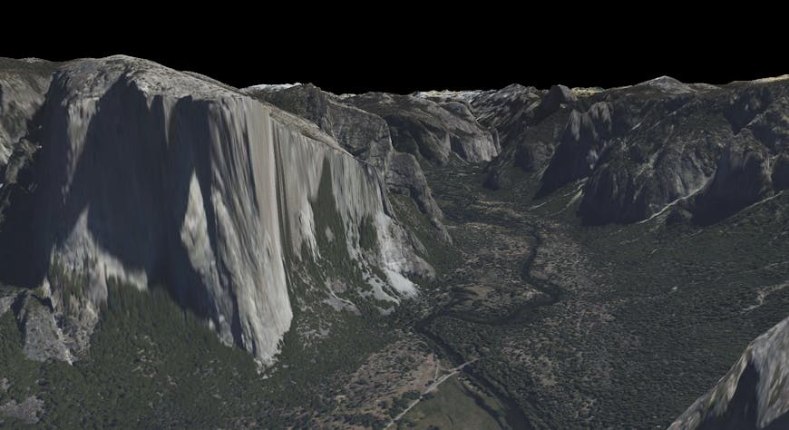 El Capitan in Cesium for Unreal, with Cesium World Terrain and global imagery dataset