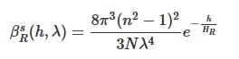 Rayleigh scattering equation