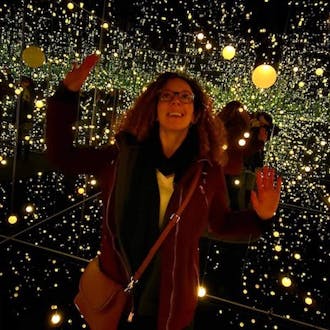 Brookes Clemmons, Chief of Staff at Cesium at an immersive art experience.