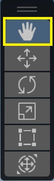 Use the hand tool to move around the Scene View.