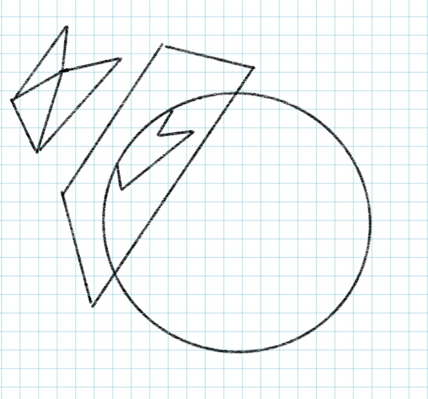 Projecting a polygon on an ellipsoid surface to an ellipsoid tangent plane, where it is triangulated in a 2D coordinate system.