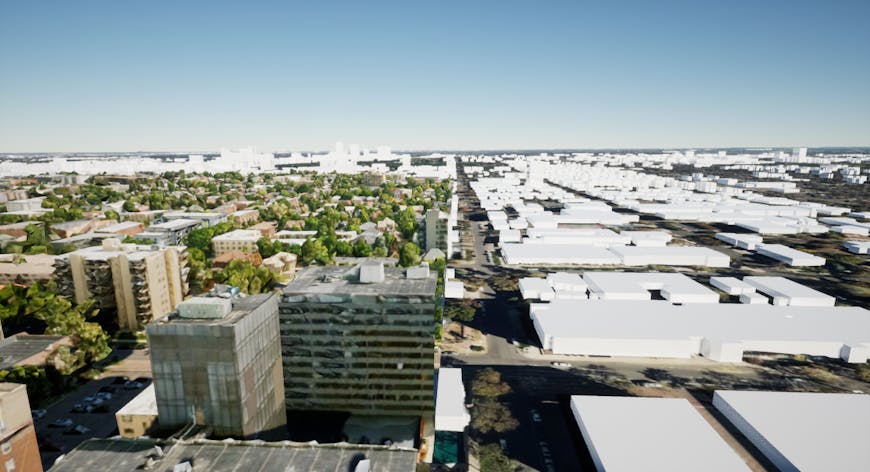 Denver, Colorado, with Cesium OSM Buildings and data from Aerometrex