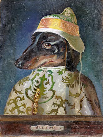 "Bruiser" from the cover of Dr. Norm Badler's book, Dachshund Days. 