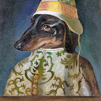 "Bruiser" from the cover of Dr. Norm Badler's book, Dachshund Days. 