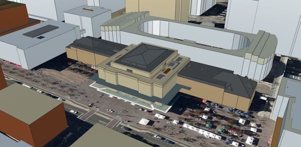 Union Station in Denver, CO in Cesium OSM Buildings 