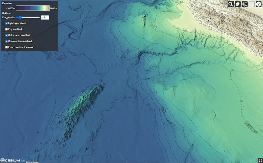 Elevation Contours and Lake Bathymetry