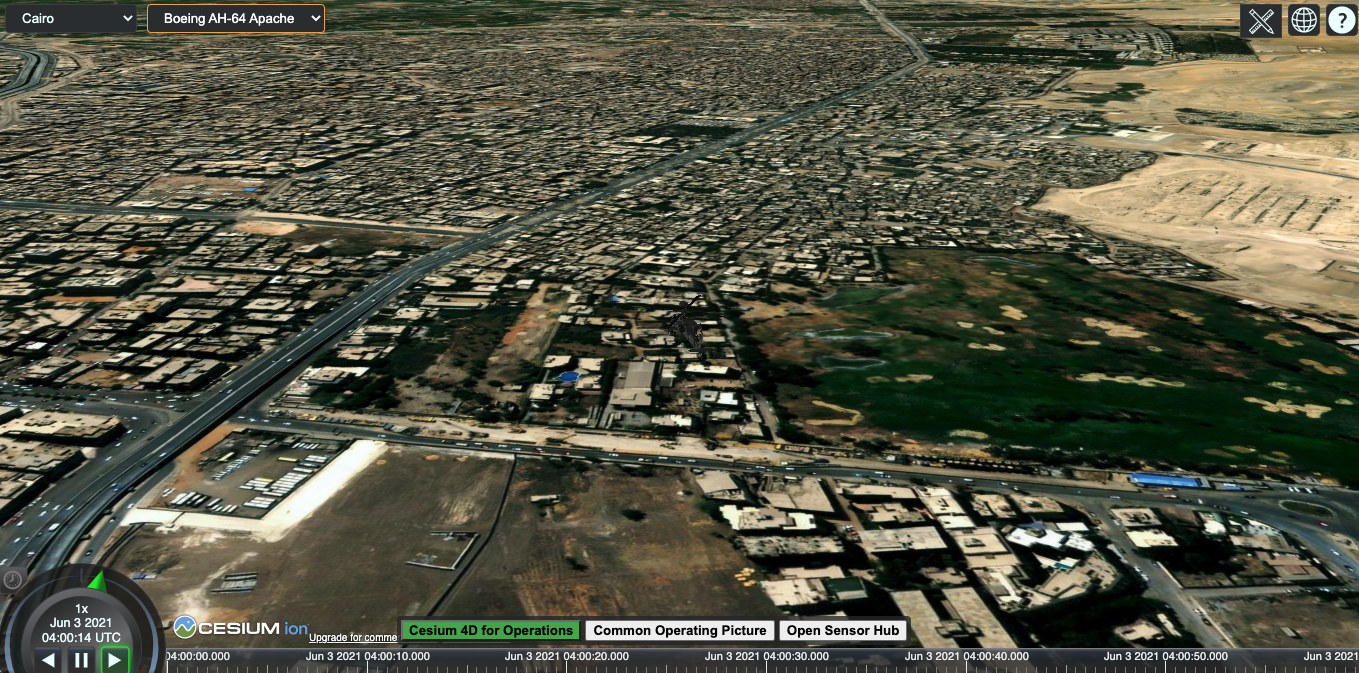 Screenshot of Cesium 4D for Operations Demo