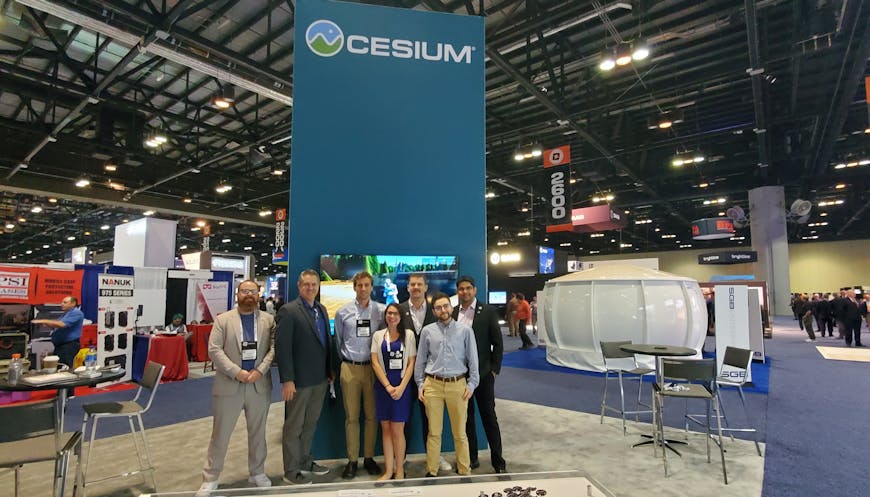 Members of the team at the Cesium booth at I/ITSEC 2021