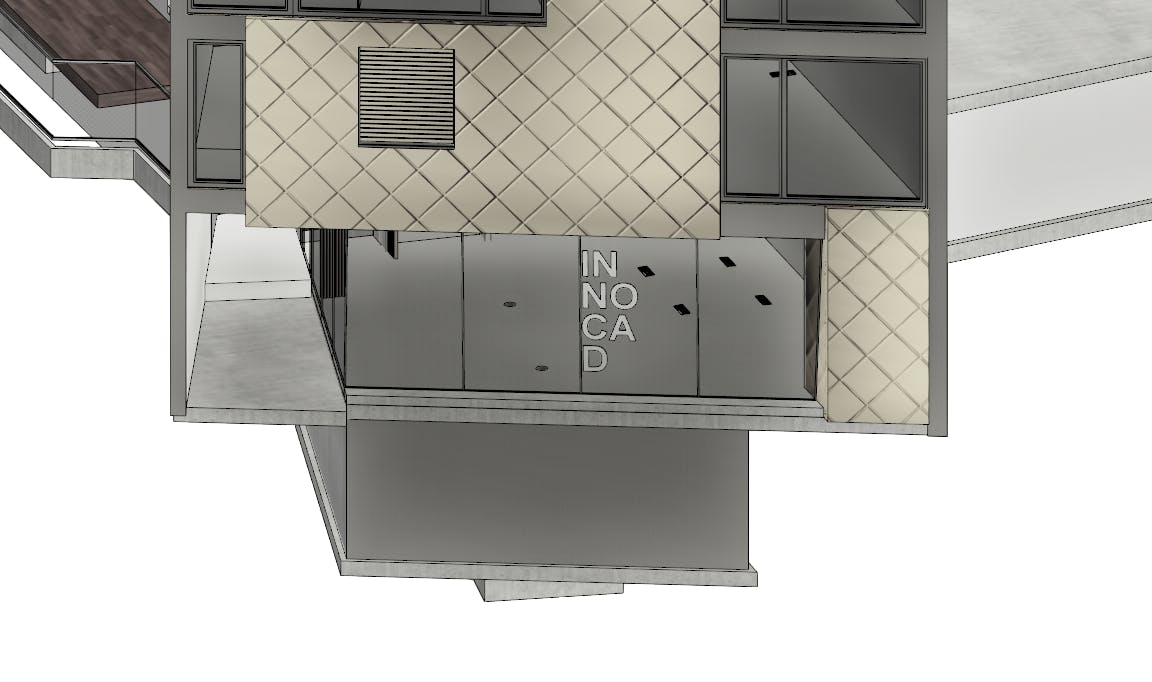 Cesium for Omniverse/Revit tutorial: Scroll to zoom in closer to the ground floor facade of the building.