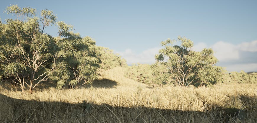 Trees with grassland in Cesium for Unreal