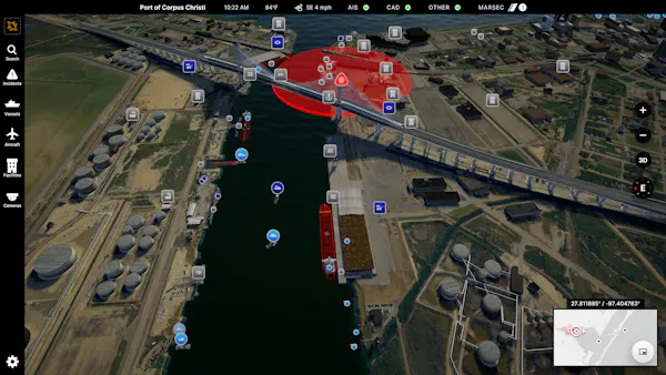 The Port of Corpus Christi digital twin app created in Unity3D by The Acceleration Agency