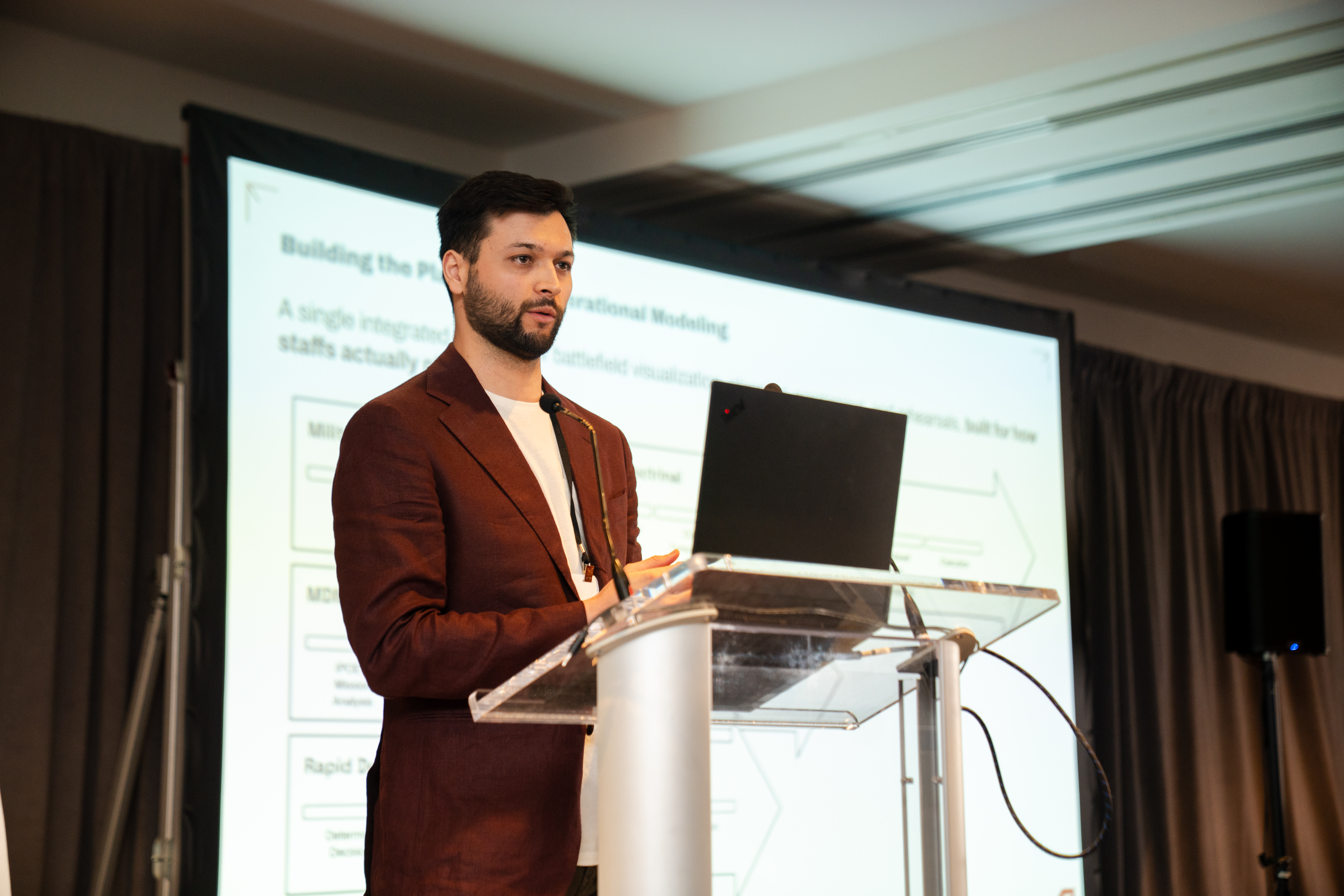 Jesse Fleri delivering a breakout session at the 2026 Cesium Developer Conference.
