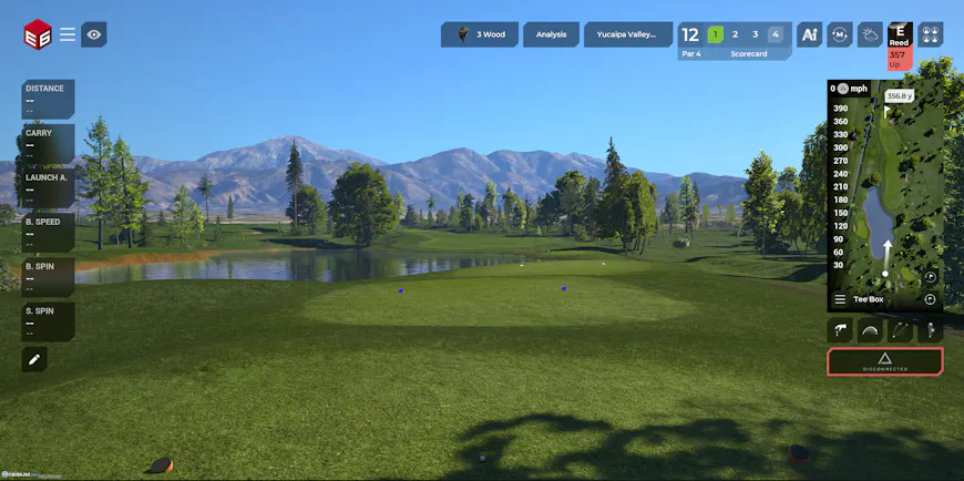 Simulated golf course with course and hit stats, created in Cesium for Unreal