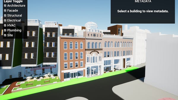 Snowdon Sample Model from Autodesk Revit, streamed with 3D Tiles and visualized using Cesium for Unreal. Featured in Level 14_CesiumArchitecturalDesign in Cesium for Unreal Samples.