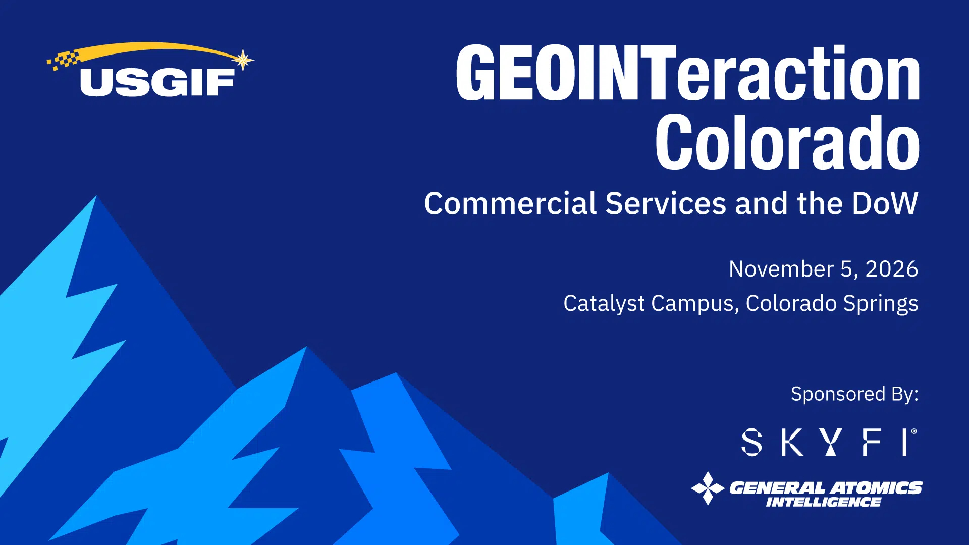 USGIF GEOINTeraction Colorado: Commercial Services and the DoW