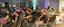 Crowd in seats in darkened event space at Cesium office