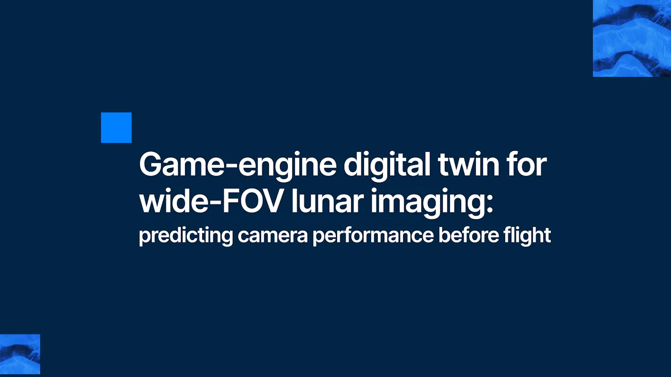 Game-engine digital twin for wide-FOV lunar imaging: predicting camera performance before flight