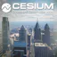 2025 Cesium Developer Conference text above Philadelphia skyline
