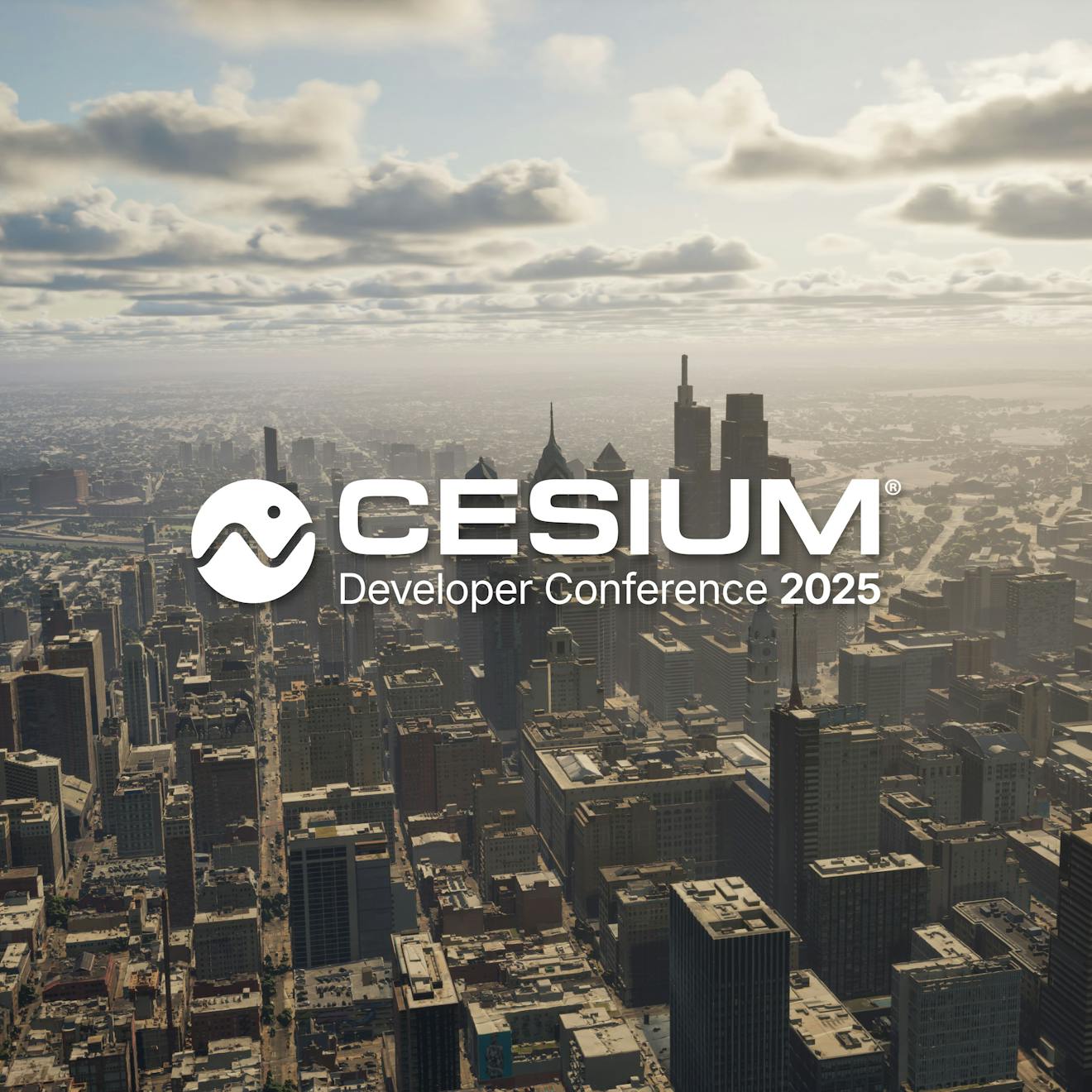 Philadelphia via Cesium for Unreal with the 2025 Cesium Developer Conference logo