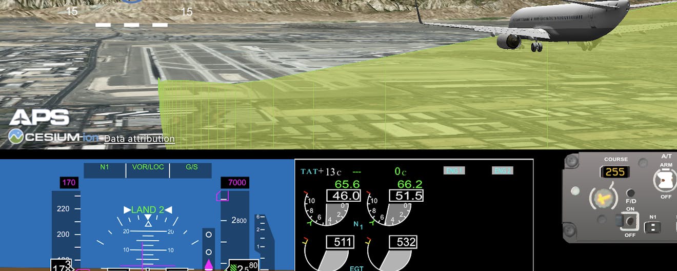 For 3D animations in the Postflight module, pilots see only their own flights, including those that may have triggered a safety event, such as descent speed above airline guidelines. Courtesy GE Aerospace.