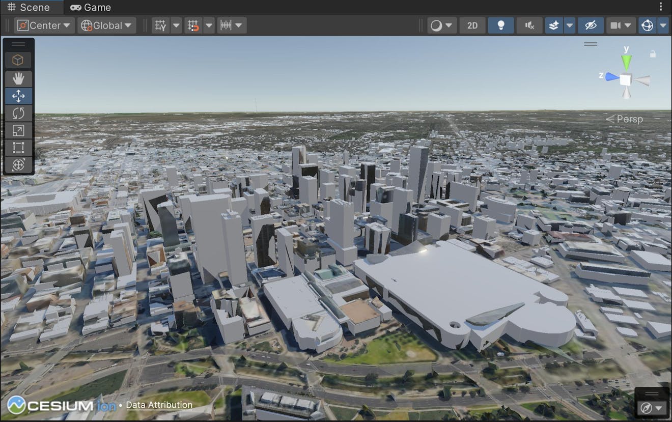 Cesium OSM buildings and Aerometrex photogrammetry model in Unity