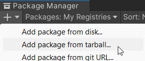 Cesium for Unity tutorial: Building an App for Magic Leap 2. Now add the Magic Leap SDK to your project. Select "Add package from tarball…" 