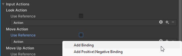 Cesium for Unity tutorial: Building an App for Magic Leap 2. Choose “Add Binding” under Move Action.