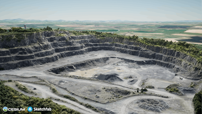 A Sketchfab model of Roadstone Quarry in County Kildare, Ireland