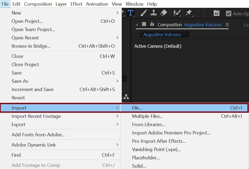 Cesium ion clipping: Now you can import the clipped data into After Effects (version 23.0 or later). Go to File > Import > File or hit Ctrl + I to open the import dialogue and select the model.