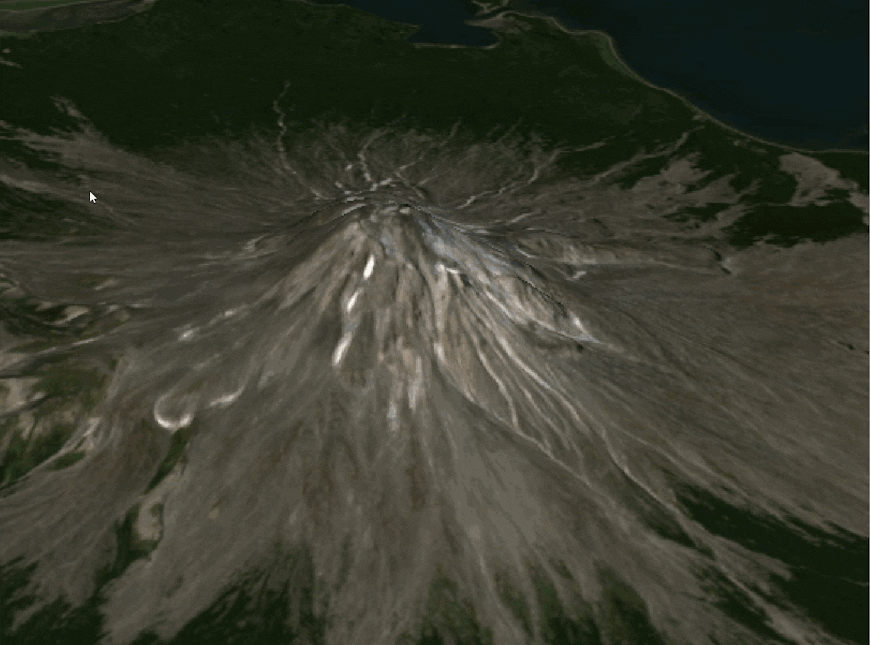 Cesium ion clipping: Click on the terrain to place one corner of the selection, and click again to place the other. You will see a rectangular region that highlights all of the data that falls within it.