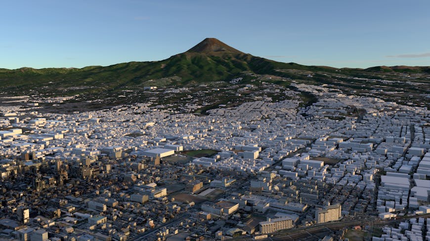 Cesium Japan 3D Buildings - Fuji City in Cesium for Omniverse