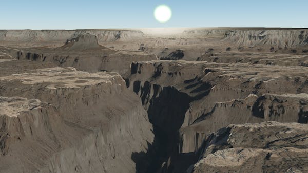 3D view of Grand Canyon