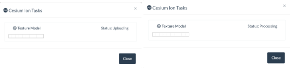 WebODM dialog view ion tasks