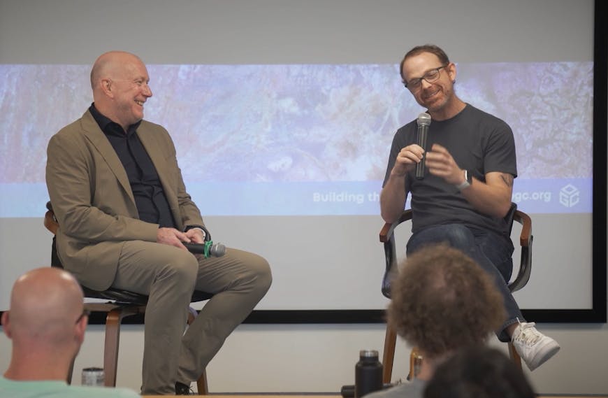 Peter Rabley, CEO of OGC, and Patrick Cozzi, CEO of Cesium