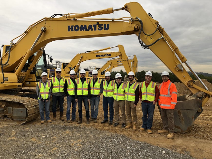 On site with Komatsu, October, 2019.