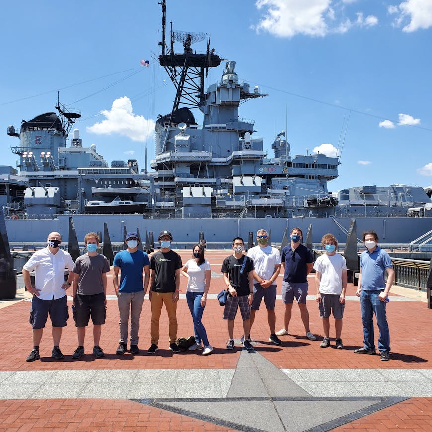 Cesium Team outing to the Battleship New Jersey, July, 2020.