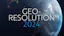Geo-Resolution 2024 text over a globe background