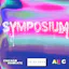 Colorful, melty background with the word "Symposium" in the middle, looking like dripping paint. The bottom reads "Chicago Innovate. 10.25.2024. AEC."