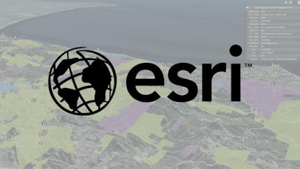 Esri logo over terrain
