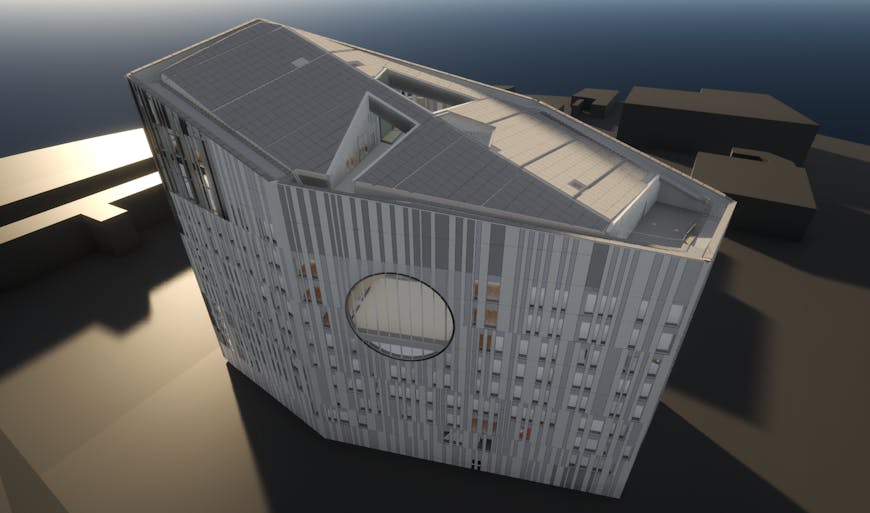 Cesium’s Revit Add-In easily converts your design data to 3D Tiles. Image courtesy of Buro Happold Engineering.