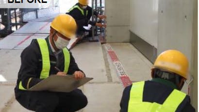 <東日本旅客鉄道株式会社様 現場で計測していた業務をPC上で実施するイメージ>
Before: On-site visits. Courtesy East Japan Railway Company.