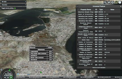 3D Tiles Next: Feature Metadata Mission Support Demo