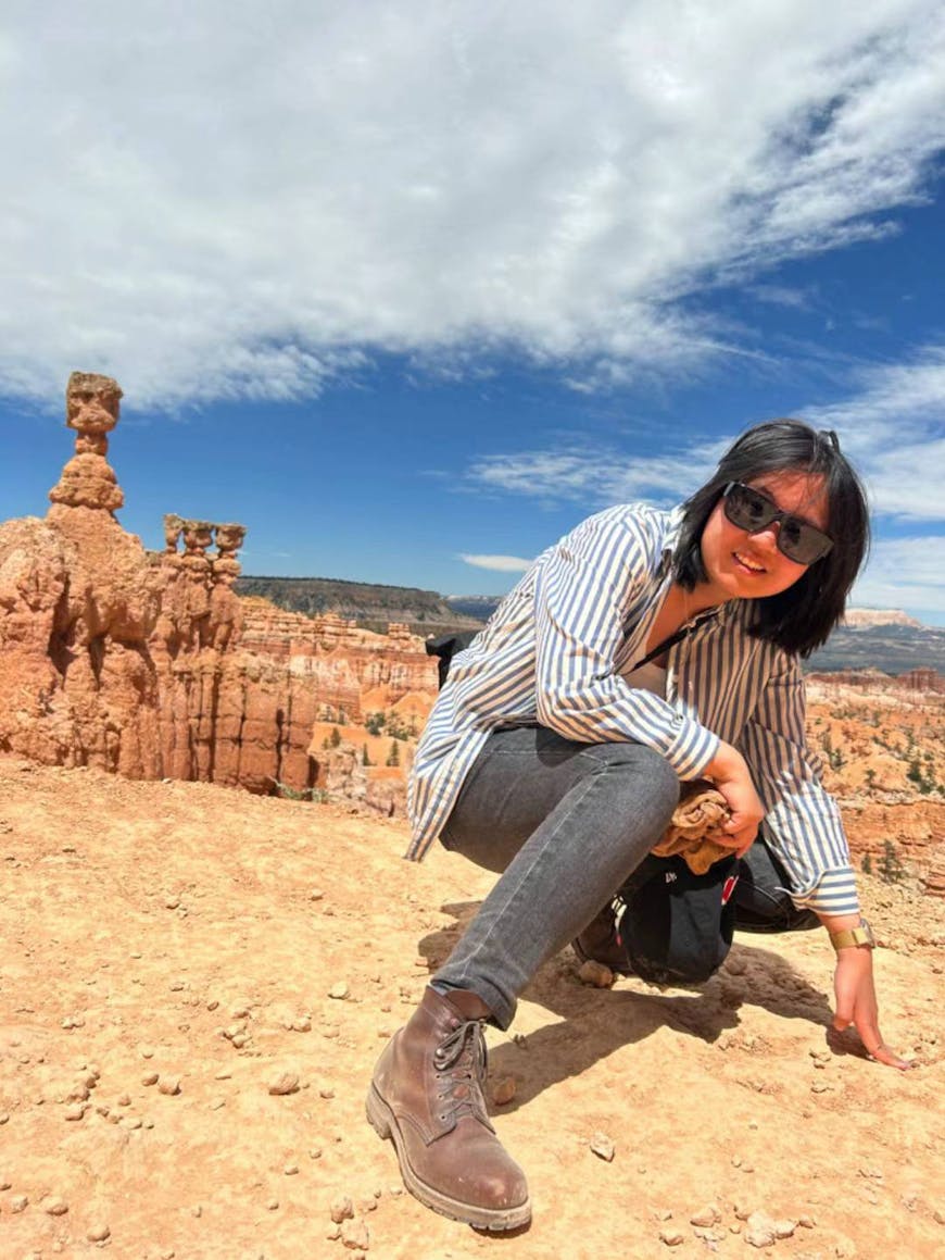 Xuan Huang in Canyonlands National Park, Utah