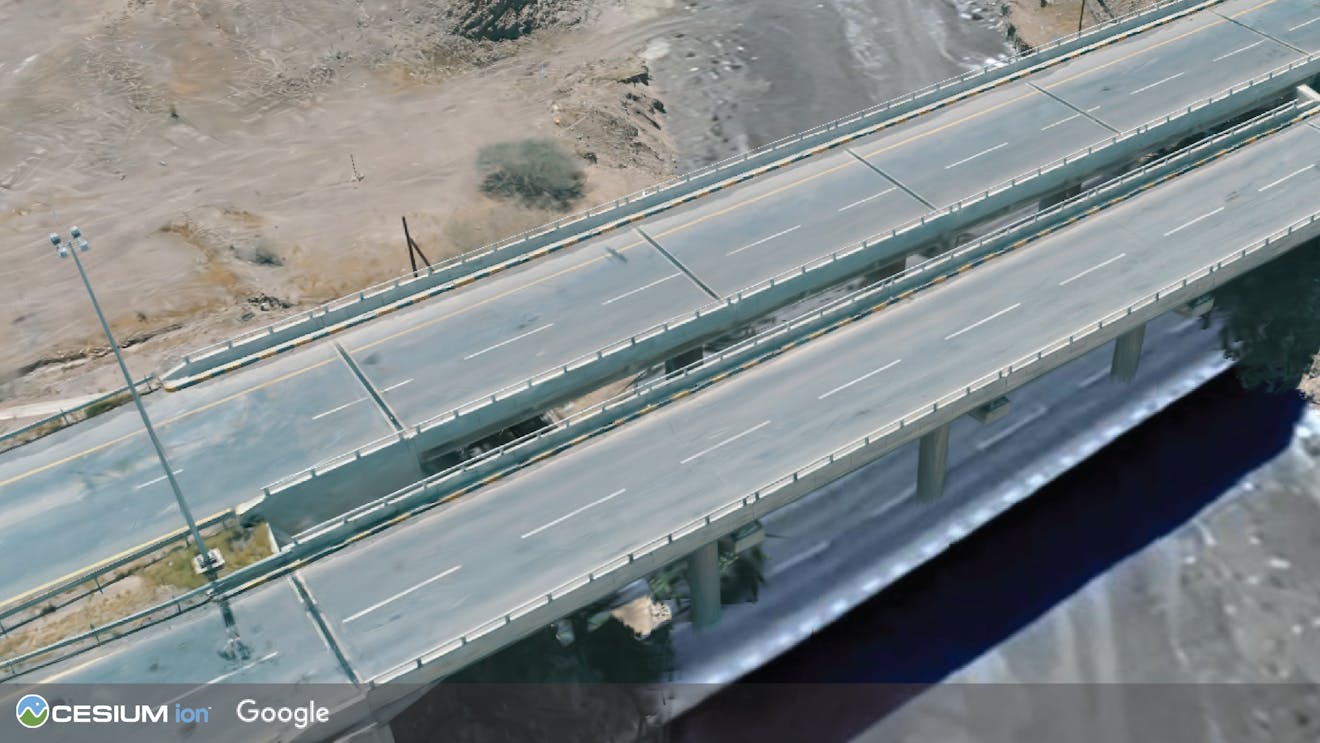 A bridge in UAE - Gaussian splats - with attribution