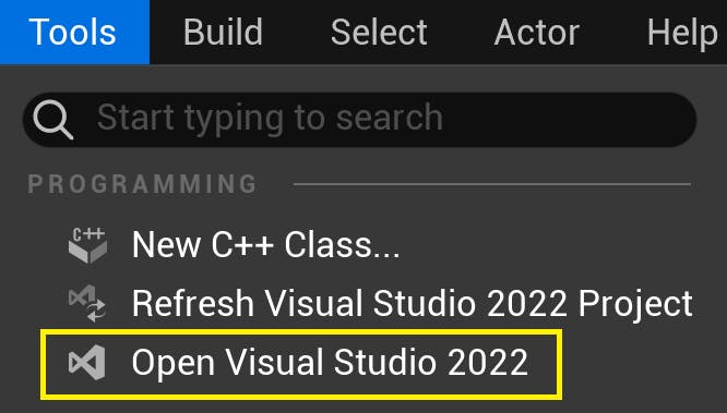 CFUE flight tracker tutorial: Visual Studio should automatically open the file. If not, open the project in Visual Studio by going to Tools > Open Visual Studio 2022.